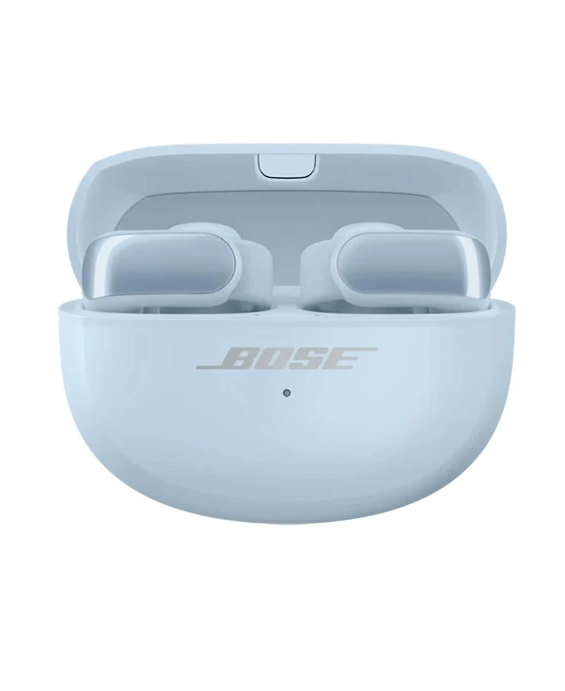 Bose Ultra Open Wireless Earbuds, Moonstone Blue, Bundle with White Smoke Silicone Case Cover