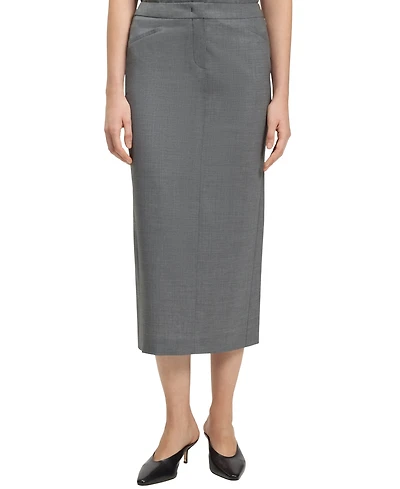 Boss by Hugo Women's Melange Virgin Wool Pencil Skirt