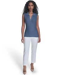 Calvin Klein Women's Sleeveless Collared Sweater