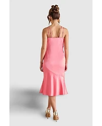 Coast Women's Lace Insert Satin Fitted Dress