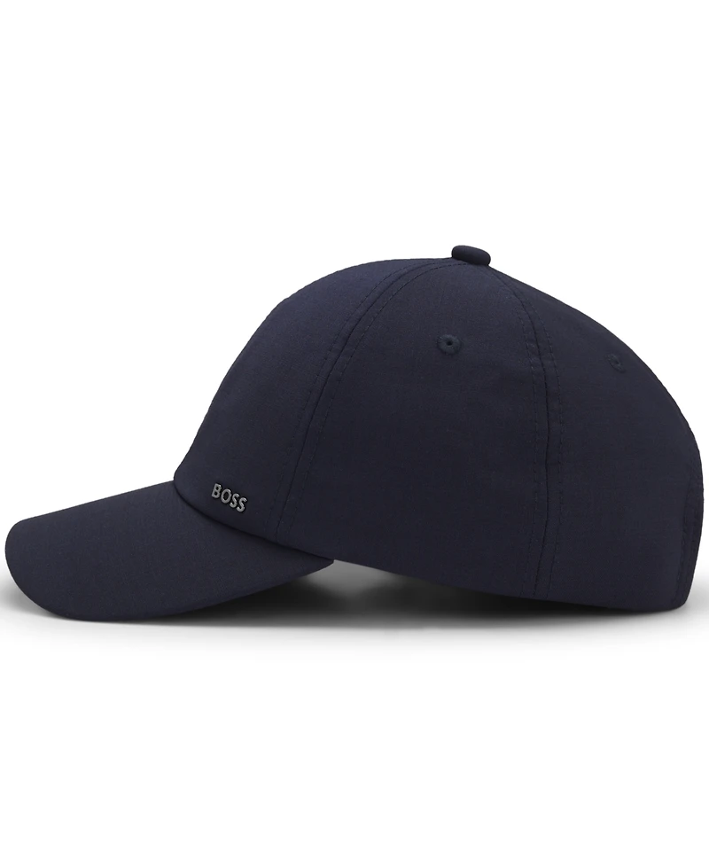 Boss by Hugo Boss Men's Wool-Blend Twill Metallic Logo Lettering Cap