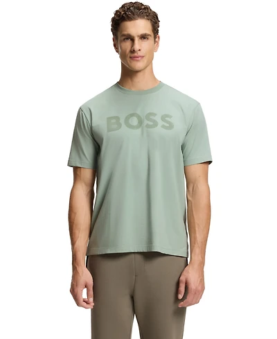 Boss by Hugo Men's Stretch Cotton Tonal Logo Relaxed-Fit T-Shirt