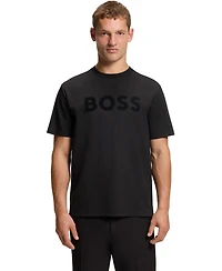 Boss by Hugo Men's Stretch Cotton Tonal Logo Relaxed-Fit T-Shirt