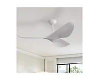 Sofucor 52-inch Light weight Modern White 3-Blade Ceiling Fans with Remote Control Function