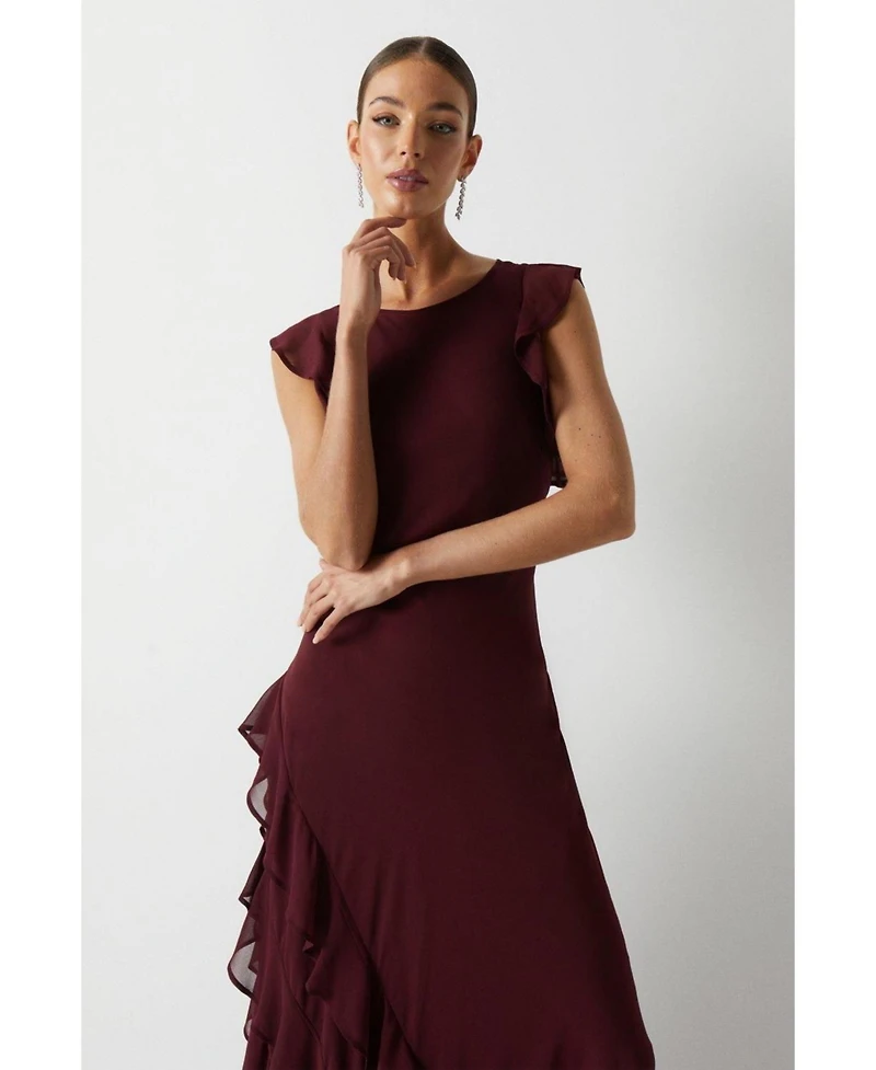 Coast Women's Honoured Ruffle Georgette Maxi Dress