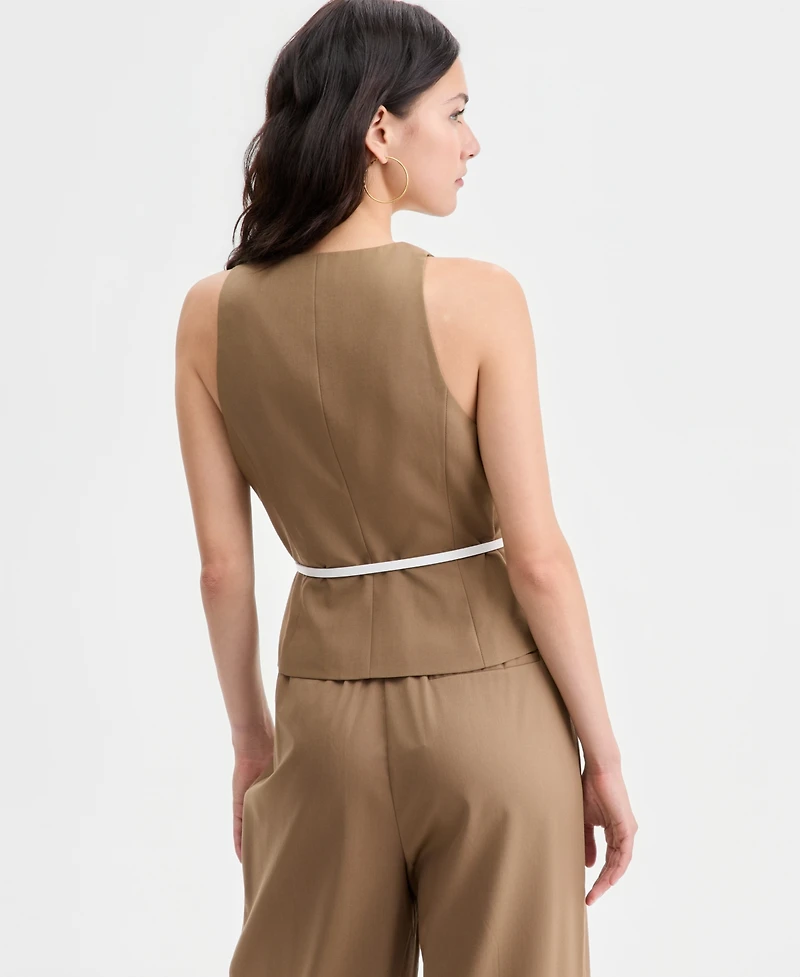 Bar Iii Women's Sleeveless Belted Vest, Macy's Exclusive