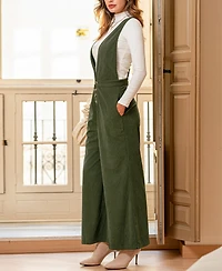 Cupshe Women's Deep V-Neck Wide Leg Jumpsuit