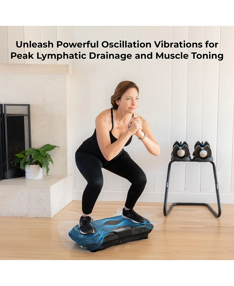 LifePro Vibration Plate Machine – Whole Body Workout w/ Loop Bands for Weight Loss & Toning