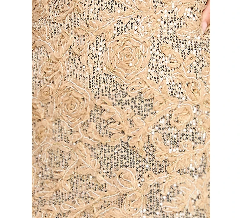 Seni & Cade Women's Sequin Soutache Strappy V-Neck Dress