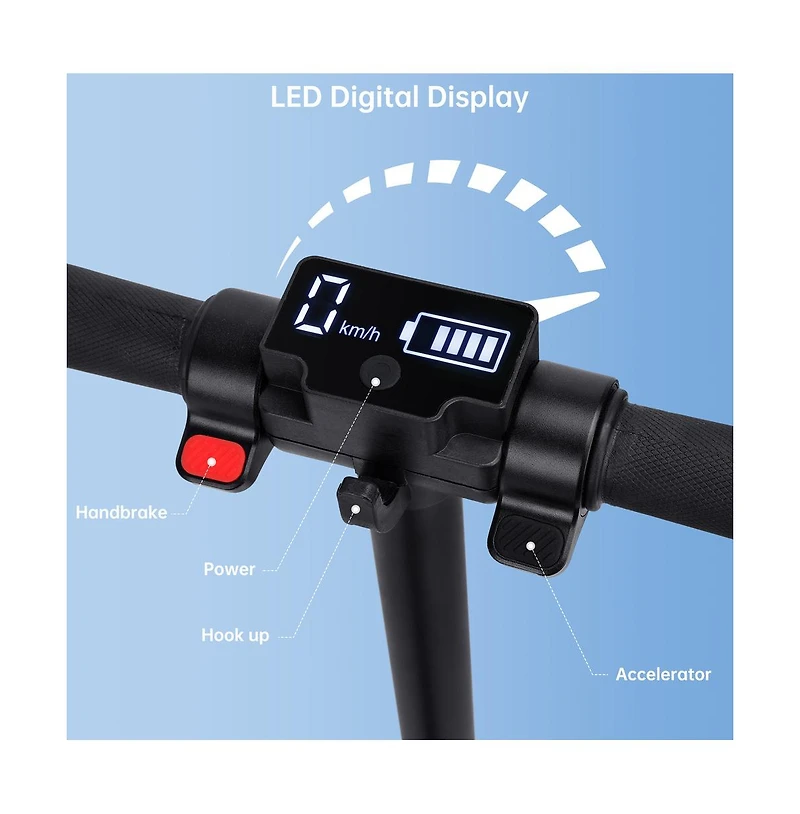 Artudatech 6.5 inch Foldable Kids Electric Scooter for Fun Rides, Up to 5 Miles, 150W Motor & Deck Lights