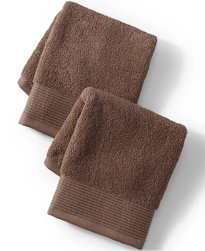 Lands' End Turkish Luxe 2-Piece Washcloth Set