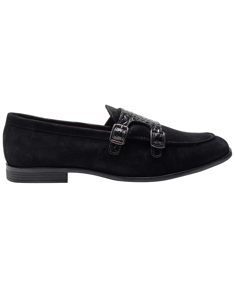 Carlos by Santana Men's Twin Buckle Strap Round-Toe Loafers