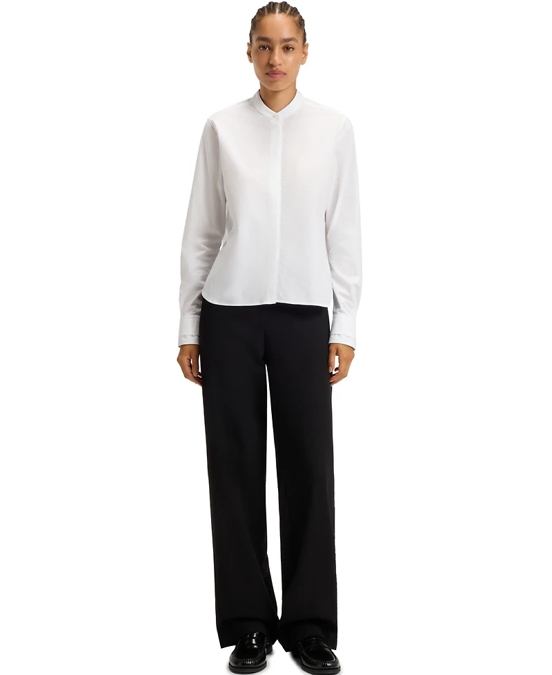 Boss by Hugo Women's Cotton Poplin Regular-Fit Blouse