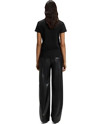 Boss by Hugo Women's Slim-Fit Mercerised-Cotton T-Shirt