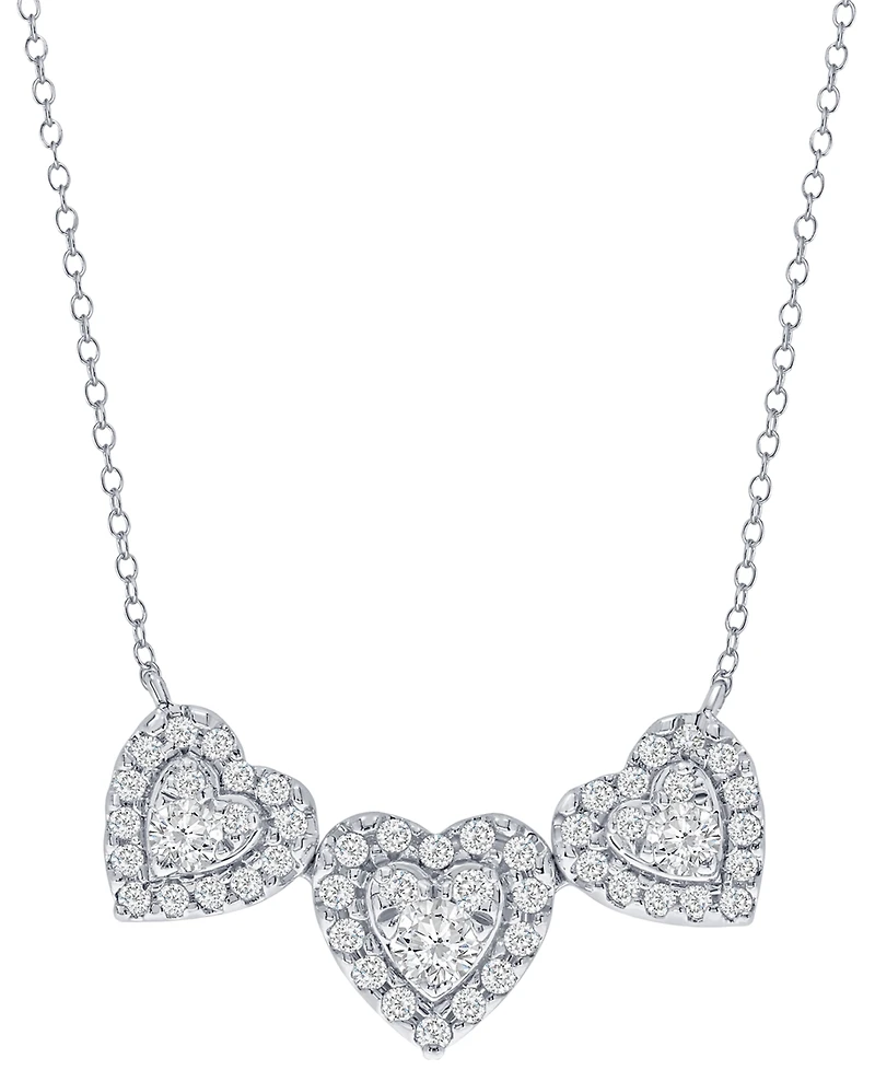 Macy's White Diamond Necklace (1/2 ct. t.w.) in 14k White Gold