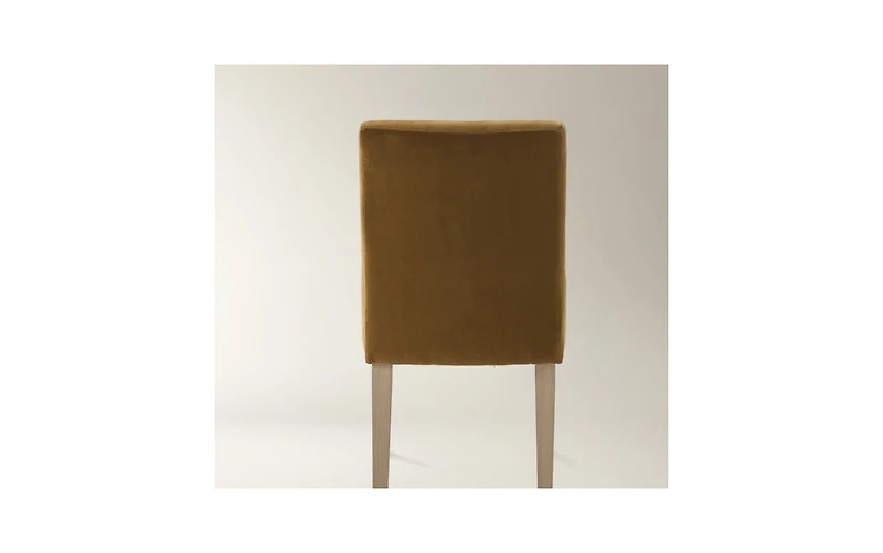 Stria Dining Chair Set of 2 – Upholstered Soft Chenille with Solid Oak Legs