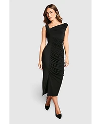 Coast Women's Strappy Mix Fabric Pencil Midi Dress