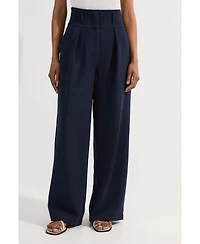 Karen Millen Women's High Waist Wide Leg Pants