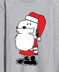 Airwaves Men's Peanuts Santa Snoopy Graphic Long-Sleeve T-Shirt