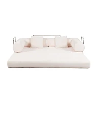 Streamdale Furniture Streamdale Cream color sofa for living room, apartment, bedroom, and compact room