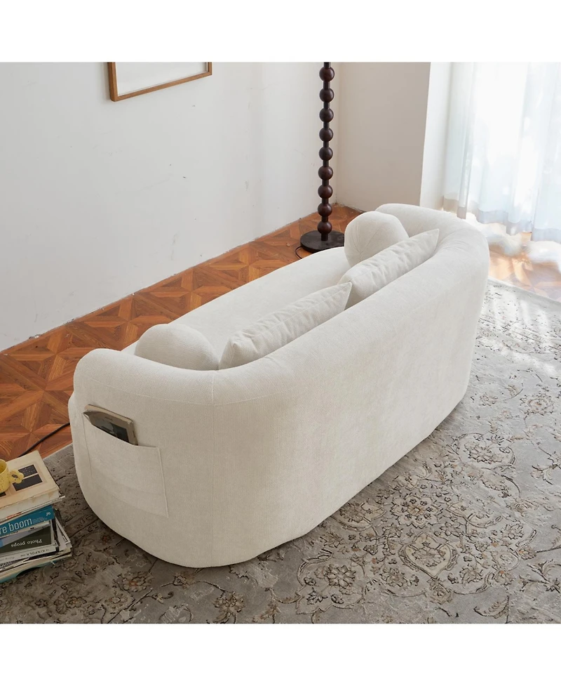 Streamdale Furniture Streamdale Sofa-in-a-Box Memory Foam 2-Seater Couch, Beige