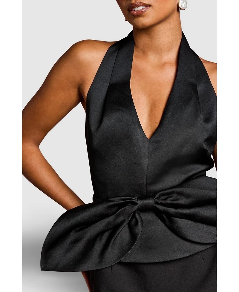 Coast Women's Halter Satin Column Midi Dress