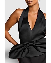 Coast Women's Halter Satin Column Midi Dress