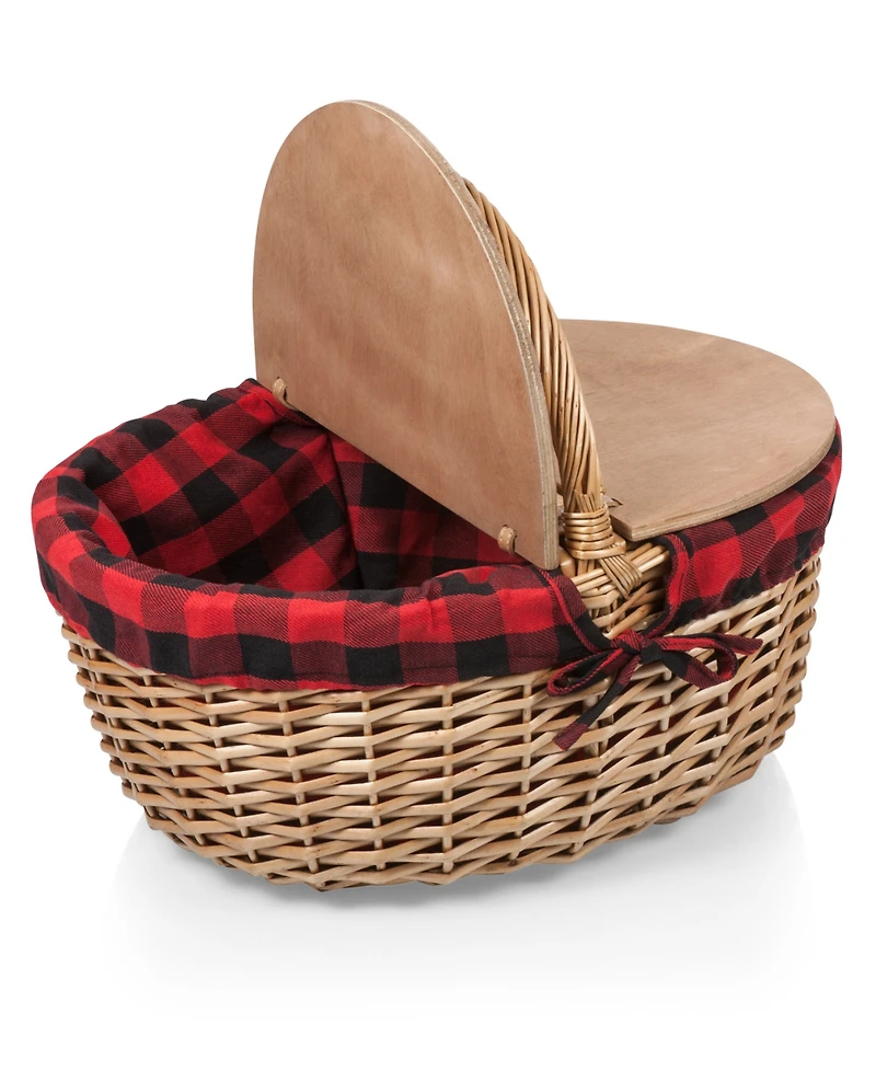 Picnic Time Country Basket with Gourmet Gift Pack, 14-Piece