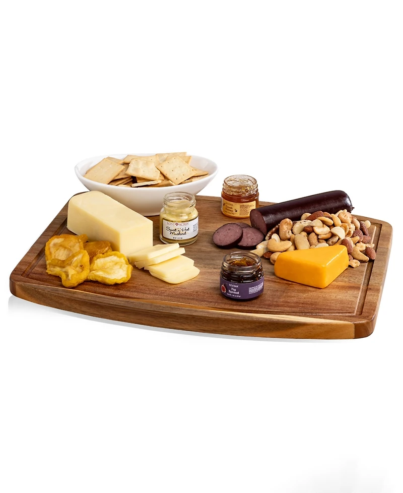 Toscana Oval Cutting Board with Gourmet Gift Pack, 9-Piece