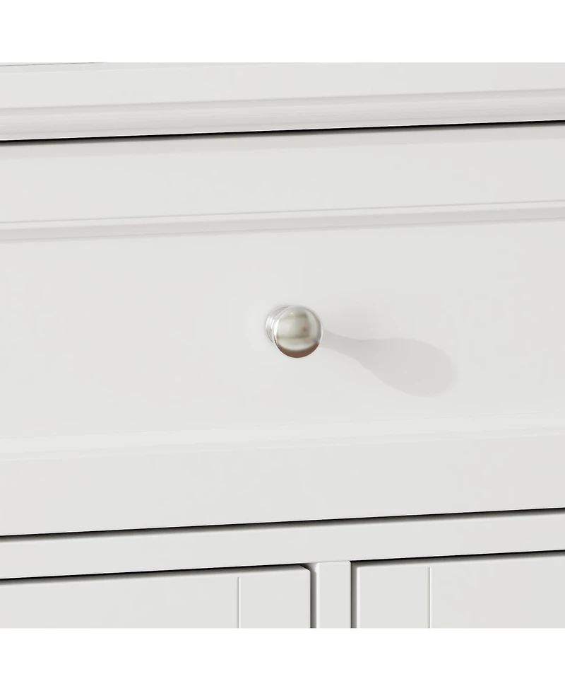 Homsee Changing Table, Chest of Drawers, Dresser with 3 Drawers, 4 Shelves and 2 Doors.