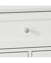 Homsee Changing Table, Chest of Drawers, Dresser with 3 Drawers, 4 Shelves and 2 Doors.