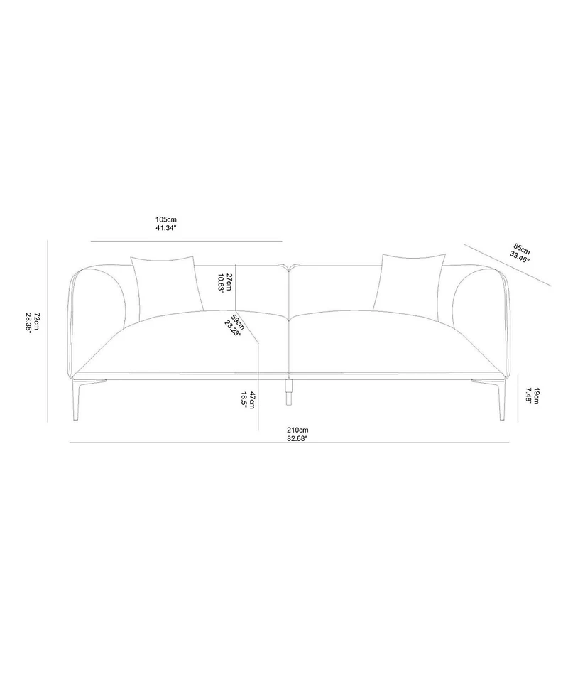 Streamdale Furniture Streamdale Modern Sofa for Living Room Family Movie Nights & Reading Hours