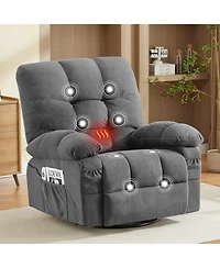 Streamdale Furniture Streamdale Massage Swivel Recliner Chair w/Vibration & Heat, 350LBS Capacity, Usb Port
