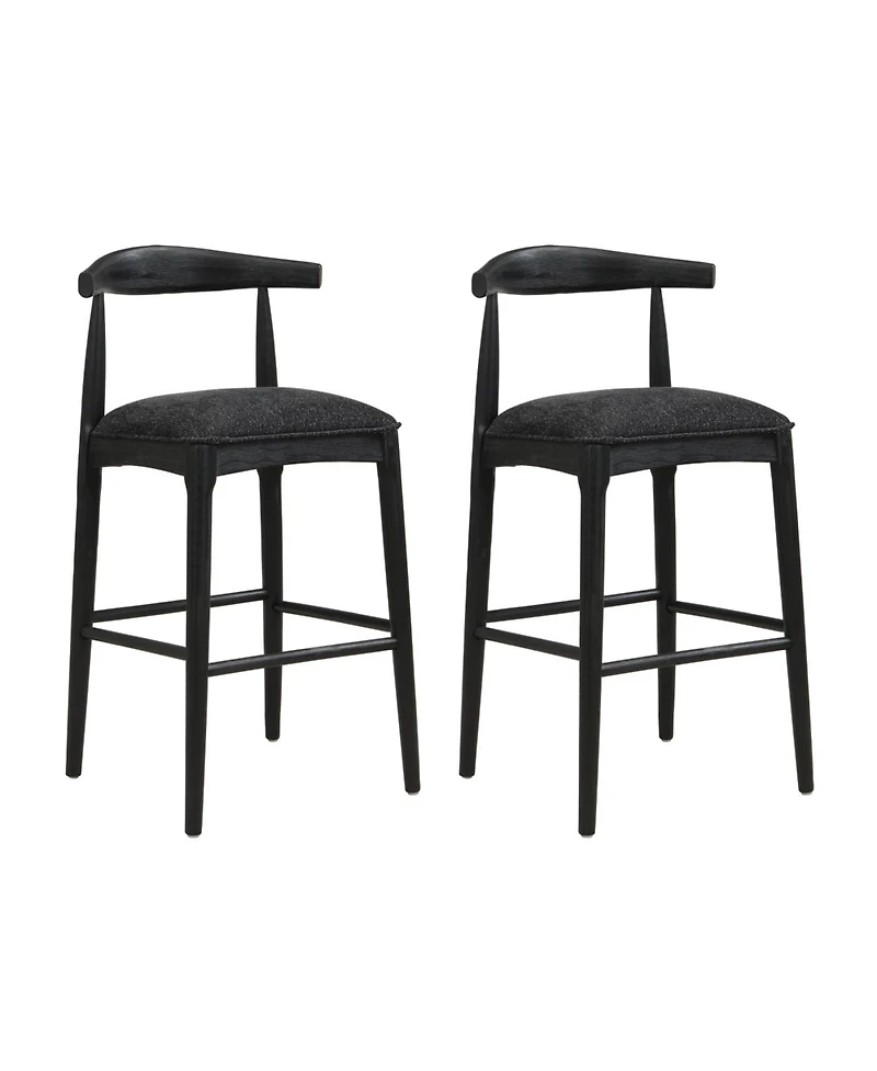 Streamdale Furniture Streamdale Stylish Upholstered Mid-Century Bar Stool with Rubberwood Frame