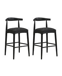 Streamdale Furniture Streamdale Stylish Upholstered Mid-Century Bar Stool with Rubberwood Frame