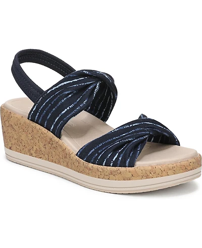 LifeStride Women's Riley Washable Slingback Wedge Sandals