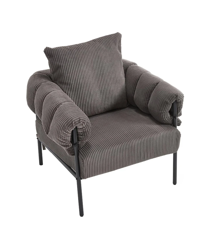 Streamdale Modern decorative chair with gold legs for living room, dressing area, office.