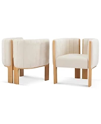 Streamdale Dining Chairs Set of 2, Modern Seating with Rubber Wood Frame