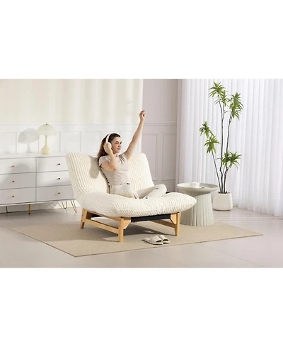 Streamdale Furniture Streamdale Adults' Corduroy Bean Bag Chair with Backrest, Single Seat