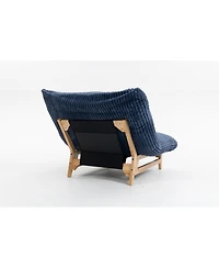 Streamdale Adults' Corduroy Bean Bag Chair with Backrest, Single Seat