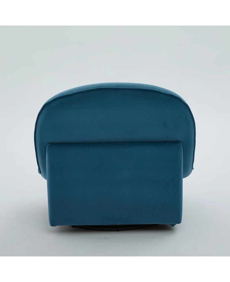 Streamdale Furniture Velvet Swivel Chair with 360-degree Metal Base