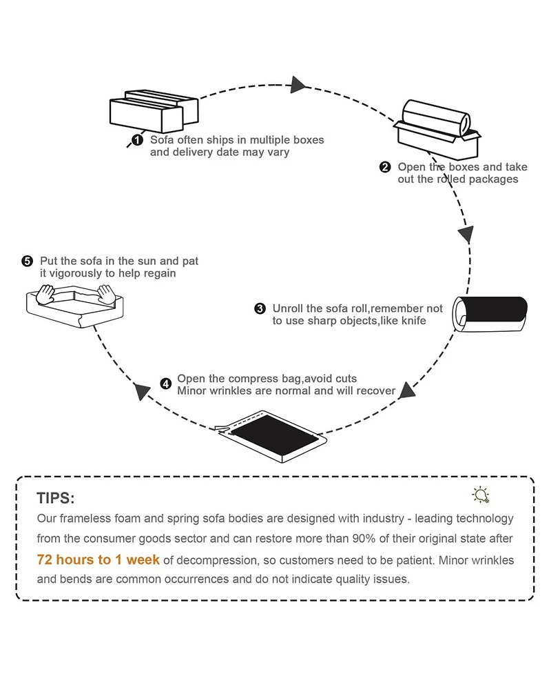Streamdale Furniture Streamdale Black Teddy Fabric Boneless Sofa with Double Chaises