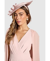 Coast Women's V Neck Pleated Long Sleeve Jumpsuit