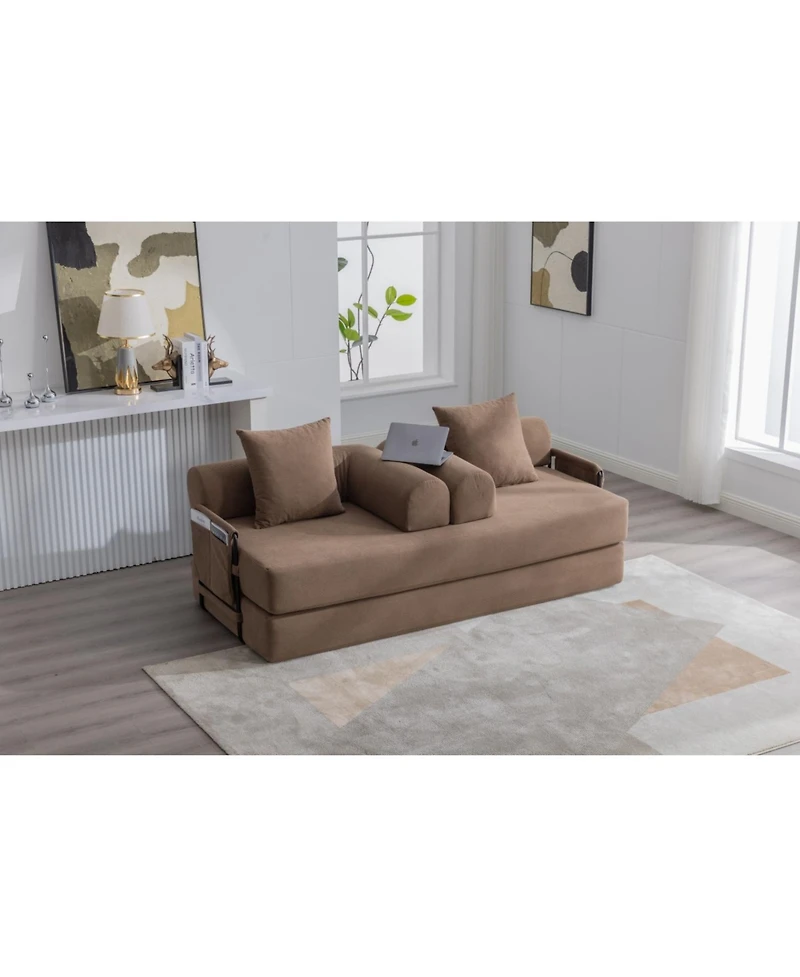 Streamdale Furniture Streamdale Foldable & Compressible Sofa with Metal Frame for Small Spaces