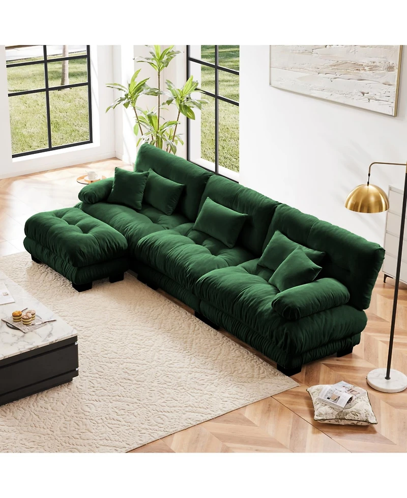 Streamdale Furniture Streamdale Luxury Modular Sectional Sofa Couch, Oversized L Shaped Cloud Couch