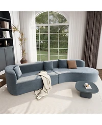 Streamdale Furniture Streamdale Modern Curved Sectional Sofa with Pillows