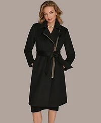 Donna Karan New York Women's Notch Collared Belted Coat