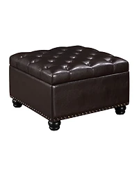 Convenience Concepts 28" Plywood Square Ottoman Coffee Table
