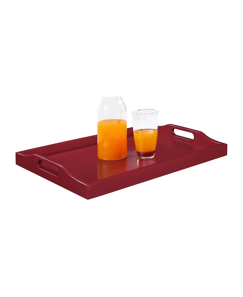 Convenience Concepts 22" Rubberwood Designs2Go Multifunctional Serving Tray