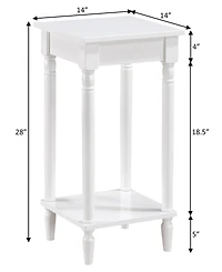 Convenience Concepts 14" French Rubberwood Traditional End Table